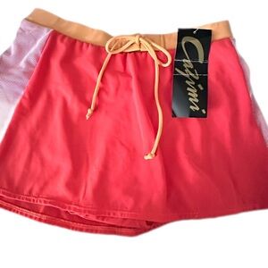 Cazimi Swim Skirt Womens 10 Multicolor Skort Bottoms Pool Beach Swimming